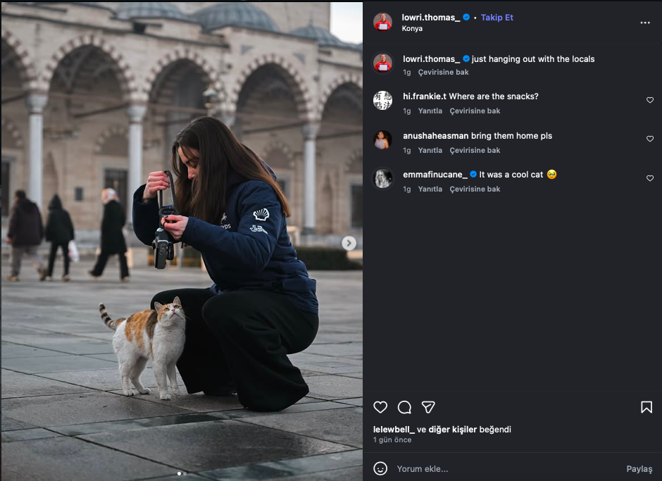 Dünyaca ünlü pedalların paylaşımlarından Konya